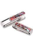 Orange Abalone Stainless Steel Money Clip | M-Clip New Money Clip | Sams Tailoring