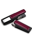 Black & Crimson Inlay Money Clip  | M-Clip New Money Clip | Sams Tailoring