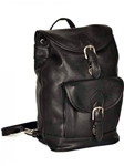 Black Medium Backpack with Front Buckle Pocket | Aston Leather  Men's New Bags 2016 | Sams Tailoring