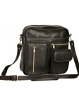 Black Multi Pocket Top Zipper Shoulder Bag | Aston Leather New Bags  2016 | Sams Tailoring