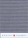 Navy & White Small Gingham Check Custom Shirt | Robert Talbott Custom Shirts | Sams Tailoring