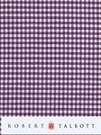 White & Purple Small Ghigham Check Custom Shirt  | Robert Talbott Custom Shirts | Sams Tailoring