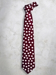 Large White Polka Dots Precious Silk Tie | Italo Ferretti Super Class Collection | Sam's Tailoring