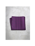 Violet Pattren Design Silk Satin Men's Handkerchief  | Italo Ferretti Super Class Collection | Sam's Tailoring