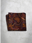 Paisley Design Silk Satin Men's Handkerchief | Italo Ferretti Super Class Collection | Sam's Tailoring