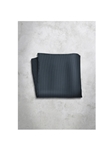 Dark Grey Stripes Design Silk Satin Men's Handkerchief  | Italo Ferretti Super Class Collection | Sam's Tailoring