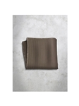 Brown Stripes Design Silk Satin Men's Handkerchief  | Italo Ferretti Super Class Collection | Sam's Tailoring