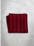 Bordeaux Stripes Design Silk Satin Men's Handkerchief | Italo Ferretti Super Class Collection | Sam's Tailoring