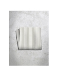 Silver & White Stripes Design Silk Satin Men's Handkerchief | Italo Ferretti Super Class Collection | Sam's Tailoring