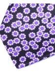 Fiches Black & Violet Precious Silk Satin Tie | Italo Ferretti Casino Collection | Sams Tailoring Fine Men's Clothing