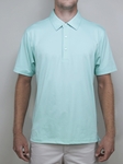 Mint Melange "Weston" Solid Polo Shirt | Betenly Golf Polos Collection | Sam's Tailoring