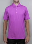 Fuschia Melange "Weston" Solid Polo Shirt | Betenly Golf Polos Collection | Sam's Tailoring
