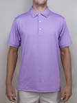 Violet Melange "Weston" Solid Polo Shirt | Betenly Golf Polos Collection | Sam's Tailoring