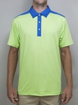 Lime "Del Mar" Contrast Yoke Polo Shirt | Betenly Golf Polos Collection | Sam's Tailoring