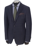 Navy Windowpane Traveler Jacket | Hickey FreeMan Super Marino Suits | Sams Tailoring