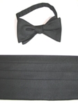 Robert Talbott Cumbbow Pretied Black Faille 010016F-01 - Bow Ties & Sets | Sam's Tailoring Fine Men's Clothing