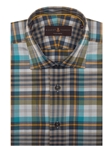 White, Blue, Teal, Brown and Orange Check Crespi VI Sport Shirt | Robert Talbott Fall 2016 Collection  | Sam's Tailoring