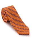 Orange And Blue Floral Stripe Connoissuer Estate Tie | Robert Talbott Fall 2016 Collection  | Sam's Tailoring