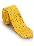 Yellow With Light Yellow & Blue Polka Dots Welch Margetson Best of Class Extra Long Tie | Robert Talbott Fall 2016 Collection  | Sam's Tailoring