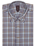 Brown and Lavender Check Estate Sutter Trim Fit Dress Shirt | Robert Talbott Spring 2017 Estate Shirts | Sam's Tailoring