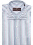 Blue, Green and White Stripe Estate Sutter Classic Dress Shirt | Robert Talbott Spring 2017 Estate Shirts | Sam's Tailoring