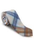 Brown and Blue Plaid Seasonal Print Best of Class Tie | Robert Talbott Spring 2017 Collection | Sam's Tailoring