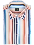 Blue, Orange, Red and Pink Stripe Anderson Classic Sport Shirt | Robert Talbott Spring 2017 Collection | Sam's Tailoring