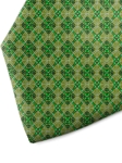 Green and White Patterned Silk Tie | Italo Ferretti Spring Summer Collection | Sam's Tailoring