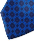 Blue and Sky Blue Patterned Silk Tie | Italo Ferretti Spring Summer Collection | Sam's Tailoring