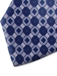 Grey and Blue Patterned Silk Tie | Italo Ferretti Spring Summer Collection | Sam's Tailoring