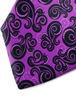 Violet and Black Patterned Silk Tie | Italo Ferretti Spring Summer Collection | Sam's Tailoring
