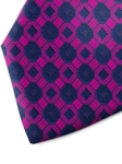 Blue and Violet Patterned Silk Tie | Italo Ferretti Spring Summer Collection | Sam's Tailoring