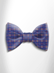 Blue, Orange and Brown Patterned Silk Bow Tie | Italo Ferretti Spring Summer Collection | Sam's Tailoring