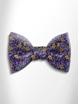 Lavender and Yellow Floral Patterned Silk Bow Tie | Italo Ferretti Spring Summer Collection | Sam's Tailoring