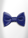 Black in Blue Patterned Silk Bow Tie | Italo Ferretti Spring Summer Collection | Sam's Tailoring
