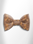 Brown and Orange Floral Patterned Silk Bow Tie | Italo Ferretti Spring Summer Collection | Sam's Tailoring