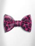 Fuchsia and Black Patterned Silk Bow Tie | Italo Ferretti Spring Summer Collection | Sam's Tailoring