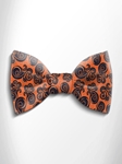 Black and Orange Patterned Silk Bow Tie | Italo Ferretti Spring Summer Collection | Sam's Tailoring