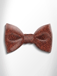 Black With Orange Patterned Silk Bow TIe | Italo Ferretti Spring Summer Collection | Sam's Tailoring