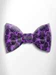 Black and Violet Patterned Silk Bow Tie | Italo Ferretti Spring Summer Collection | Sam's Tailoring