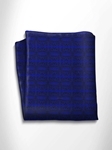 Black and Blue Patterned Silk Pocket Square | Italo Ferretti Spring Summer Collection | Sam's Tailoring