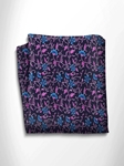 Fuchsia and Blue Patterned Silk Pocket Square | Italo Ferretti Spring Summer Collection | Sam's Tailoring