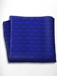 Dark Blue Patterned Silk Pocket Square | Italo Ferretti Spring Summer Collection | Sam's Tailoring