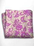 Beige and Lilac Floral Patterned Silk Pocket Square | Italo Ferretti Spring Summer Collection | Sam's Tailoring