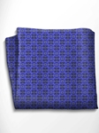 Blue and Sky Blue Patterned Silk Pocket Square | Italo Ferretti Spring Summer Collection | Sam's Tailoring