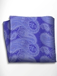 Sky Blue Paisley Silk Pocket Square | Italo Ferretti Spring Summer Collection | Sam's Tailoring