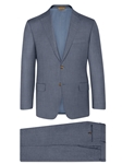 Silver Blue Sharkskin Summer Wish Suit | Hickey Freeman Summer Blends Collection | Sam's Tailoring