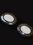 Black Oval Mother of Pearl LC1257-01 - Robert Talbott Cufflinks | Sam's Tailoring Fine Men's Clothing