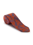 Orange, Navy, Sky and Gold Paisley Best of Class Tie | Spring/Summer Collection | Sam's Tailoring Fine Men Clothing