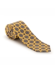 Yellow, Blue and White Carmel Print Best of Class Tie | Spring/Summer Collection | Sam's Tailoring Fine Men Clothing